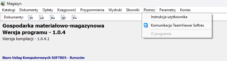 Menu Pomoc