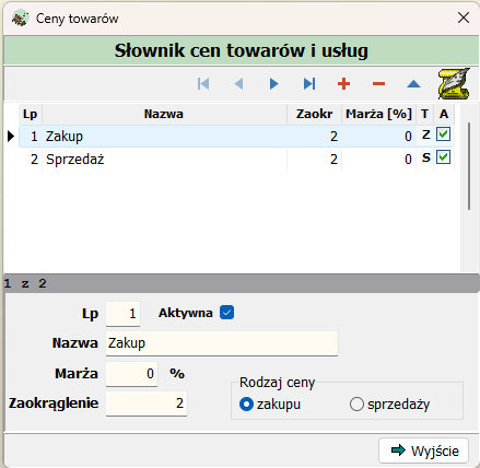 Słownik cen towarów i usług